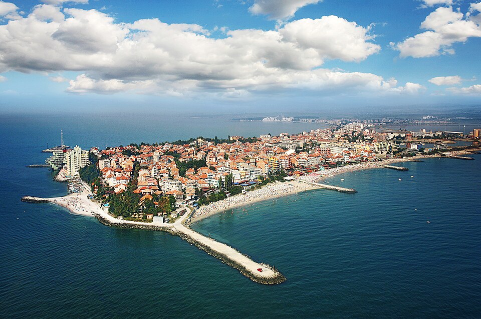 Pomorie salt lake on the Bulgarian Black Sea coast