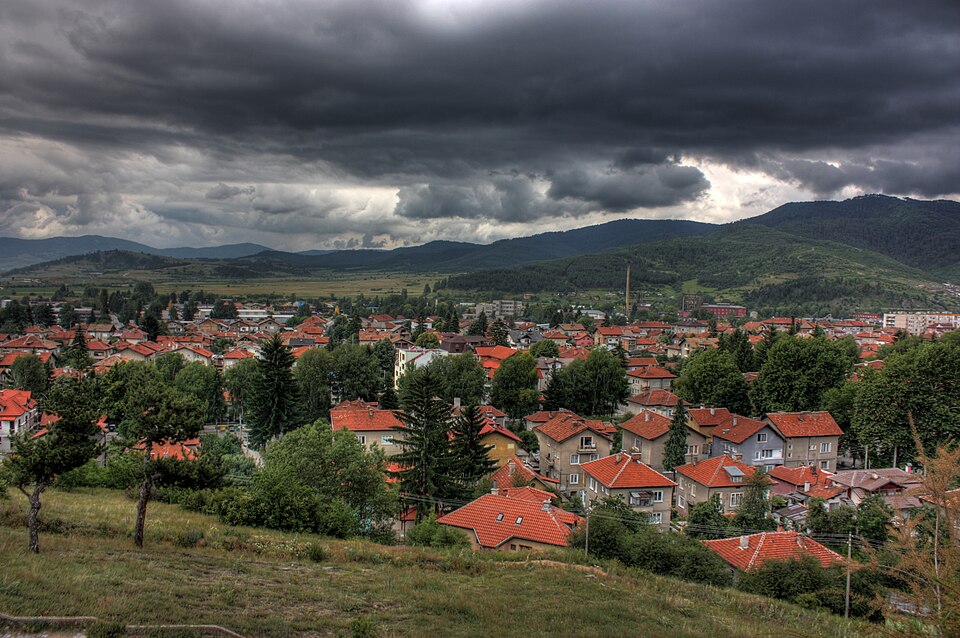 Velingrad thermal town in the Rhodope Mountains